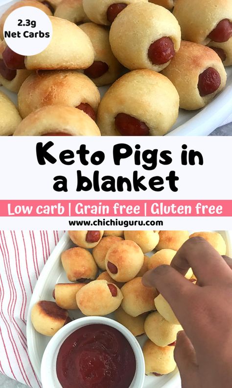 Keto Pigs In A Blanket, Keto Hacks, Thm Snacks, Fat Head Dough, Keto Appetizers, Food Keto, Soup Appetizers, Baking Powder Uses, Keto Candy