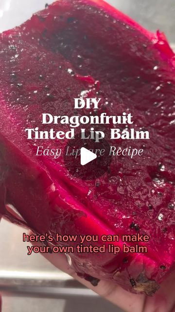 delhicious on Instagram: "✨DIY TINTED LIP BALM✨ This is such an easy recipe and a great one for little ones who are playing with your lipstick💄. Dragonfruit is packed full of vitamin C and E and is commonly used in face masks in India. However the beautiful red pigment inside is perfect to make a plant-based tinted lip balm. Recipe - Squeeze the juice of a dragonfruit - Take 2 tbsp of Shea butter and 1 tablespoon beeswax - Melt down in a double boiler - Let it cool slightly before adding the juice in slowly and keep mixing - Pour into a container and let it cool. That’s it! It has a subtle colour which is pretty long lasting for a natural tinted lip balm! . . . #dragonfruit #diy #diylipbalm #tintedlipbalm #pinklips #lipcare #desi #southasian #indian #dragonfruits #parents #kidsfriendl Diy Lip Tint, Tinted Lip Balm Diy, Lip Tint Diy, Diy Tinted Lip Balm, Tinted Lip Balm Recipe, Diy Lip Mask, Lip Balm Diy, Lip Balm Recipe, Diy Lip Balm Recipes