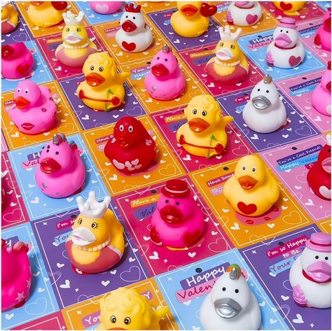 Amazon.com: Cherislpy 24 Pack Valentines Day Gifts Cards with Pink Rubber Ducks for Baby Showers Accessories Love Duckies Bath Toys for Kids Valentines Party Favors : Toys & Games Kids Valentines Party, Valentines Party Favors, Kids Valentine Party, Baby Shower Accessories, Valentine Party Favors, Valentine's Day Games, Kids Valentines, Rubber Ducks, Valentines Day Gifts