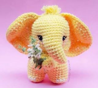 Crochet Elephant Pattern Free, Crocheted Elephant, Crochet Elephant Pattern, Crochet Animals Free Patterns, Amigurumi Elephant, Crochet Elephant, Crochet Amigurumi Free Patterns, Crochet Amigurumi Free, Free Amigurumi Patterns