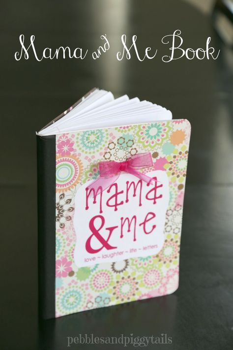 How to make easy DIY Mama and Me Journal books from cheap composition notebooks.  A crafty way to decorate those boring composition notebooks and personalize them into a fun diary of letters between mom and child. Mother Daughter Crafts, Mother Daughter Journal, Mother Daughter Activities, Mother Daughter Dates, Daughter Activities, Write Letters, Best Mothers Day Gifts, Best Mother, Diy Book