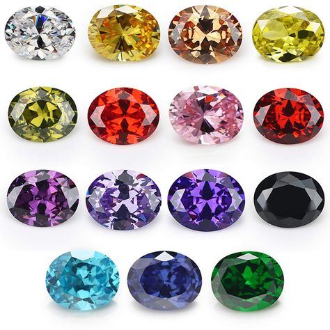 PRICES MAY VARY. ♥ Color: Mix 15 Colors, 2pcs Per Color, Total 30pcs, Oval Brilliant Cut Shape Cubic Zirconia Stone. ♥ Size about 8x10mm, Product in the picture may look larger than the actual, Please check the size carefully before buying. ♥ Cubic Zirconia Stone Perfect for making earring, bracelet, necklace, ring, headwear, jewelry, pendants, DIY craft making and clothe decorations. ♥ Color cubic zirconia temperature resistance 600~700 ℃ (1112~1292℉). ♥ If you need other shapes color size of c Stones For Jewelry Making, Necklace Ring, Amethyst Color, Craft Making, How To Make Earrings, Cz Stone, Stone Settings, Diamond Gemstone, Amazing Products