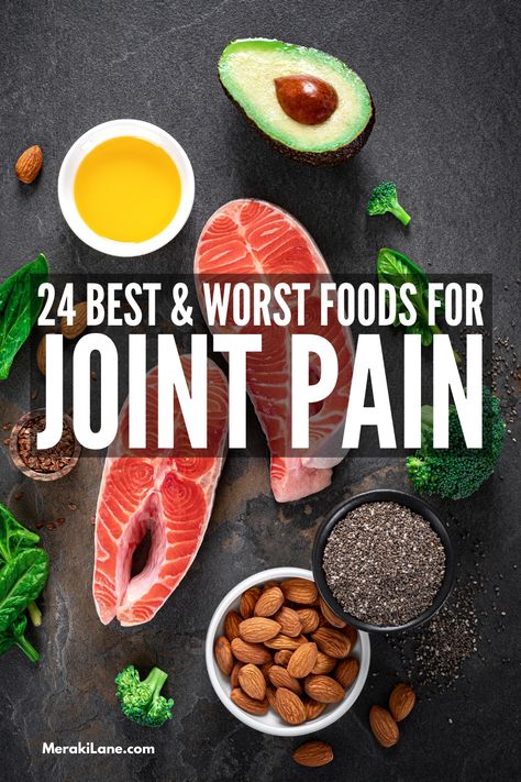 24 Best and Worst Foods for Joint Pain and Inflammation Bag Of Ice, Inflammation Foods, Food That Causes Inflammation, Morning Water, Joints Pain Remedy, Arthritic Pain, Knee Pain Relief, Healthy Joints, Joints Pain Relief