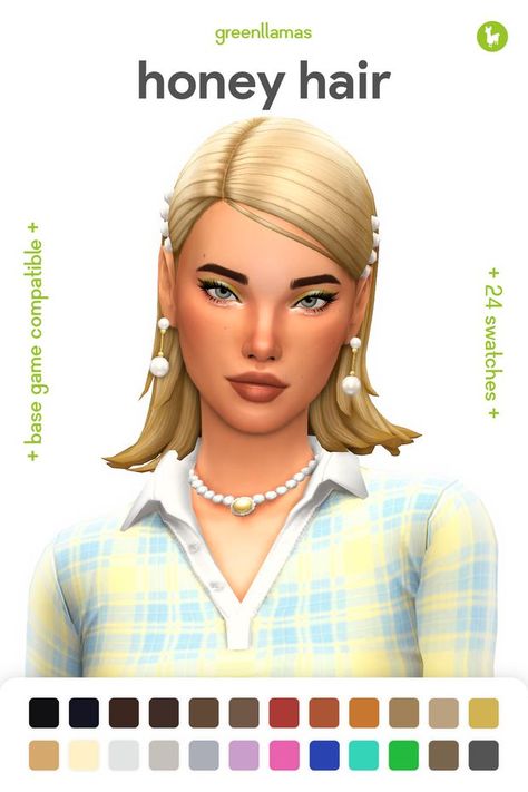 Flipped Ends Hair, Flipped Ends, Sims 4 Wedding Dress, Sims 4 Nails, Miss Honey, Hair Inspired, Pelo Sims, Sims 4 Mm Cc, Tumblr Sims 4