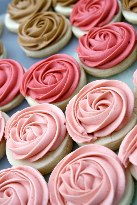 When I was pregnant with my first son I dreamed of decorating cookies for the holidays like I did with my mom and grandma.  It is always a g... Rosette Cookies, Standing Mixer, Tea Sweets, Almond Sugar Cookies, Easy Rose, Increase Speed, Best Sugar Cookie Recipe, Fun Baking, Best Sugar Cookies