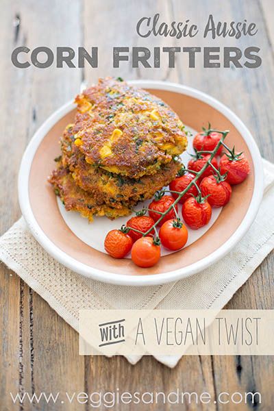 Vegan Australian Food, Thai Corn Fritters, Gluten Free Corn Fritters Recipe, Vegan Corn Fritters Recipe, Vegan New Zealand, Vegan Corn Zucchini Fritters, Aussie Food, Corn Fritters, Plant Based Whole Foods