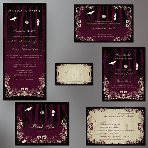 Wedding Goth, Goth Party, Gothic Wedding Invitations, Halloween Wedding Invitations, Wedding Halloween, Science Party, Elegant Halloween, Goth Wedding, Dark Wedding