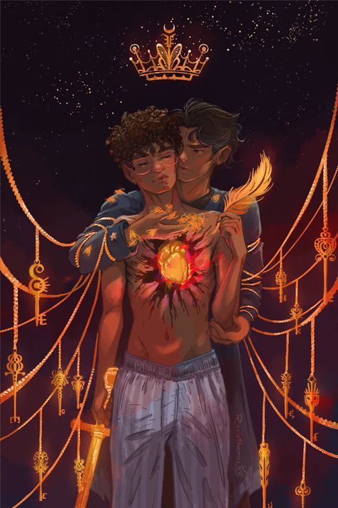 Author Erin Morgenstern | Artist rosiethorns88 The Night And Its Moon Fanart, There Will Come A Darkness Fanart, Zachary And Dorian Starless Sea, The Starless Sea Art, Starless Sea Tattoo, The Starless Sea Quotes, A Starless Sea, In Deeper Waters Fanart, The Starless Sea Fanart