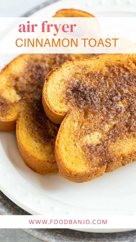 Air Fryer Toast, Cinnamon Toast Recipe, Power Air Fryer Recipes, Air Fryer Bread, Air Fryer Recipes Breakfast, Air Fryer Recipes Dessert, Air Fryer Recipes Snacks, New Air Fryer Recipes, Air Fryer Breakfast