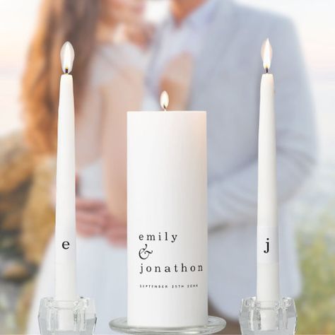 Typography Contemporary, Candle Ceremony, Typography Elegant, Wedding Unity Candle, Text Wedding, Wedding Unity Candle Set, Candle Modern, Wedding Minimalist, Ceremony Candles