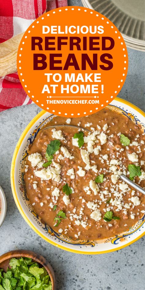 Easy Refried Beans, Make Refried Beans, Bean Burritos, Frijoles Refritos, Comfort Casseroles, Meatless Dinner, Top Recipes, Refried Beans, Bean Recipes