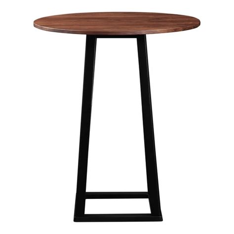 Dining Tables – Heaven's Gate Home, LLC With a solid walnut top and sturdy black rubberwood base, the Tri-Mesa Bar Table is ready for happy hour. Mesa Bar, Table Products, Round Bar Table, Wood Bar Table, Bar Dining Table, Table Bistrot, Bar Height Table, Counter Table, Rustic Lodge