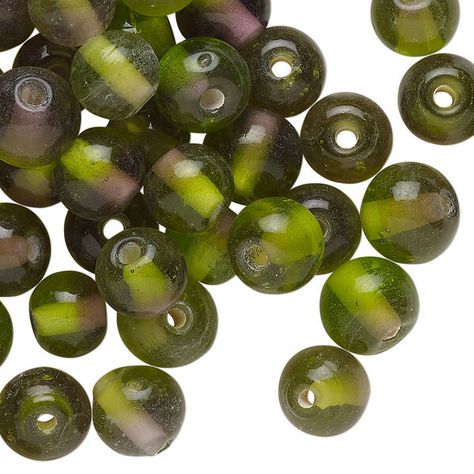 Bead, lampworked glass, translucent green, 8mm round. Sold per 2-ounce pkg, approximately 70 beads. | Fire Mountain Gems and Beads Ceramic Fiber, Fire Mountain, Fire Mountain Gems, Fire Mountain Gems And Beads, Dust Mask, Glass Material, Handmade Jewelry, Gems, Beads