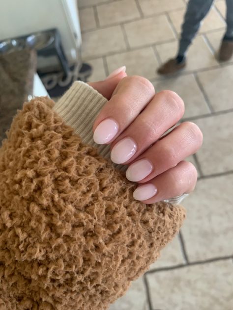 January Nails Acrylic Short, Extremely Short Almond Nails, Dip Extension Nails Ideas, Xs Short Almond Nails, Neutral Nails Acrylic Short Round, Short Acrylic Nails Oval Simple, Neutral Round Acrylic Nails, Extra Short Acrylic Nails Round, Oval Dipped Nails