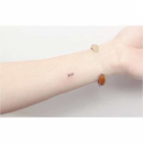 Tiny ant tattoo on the wrist. The Wrist Tattoo, Swag Tattoo, Tattoo On The Wrist, Ant Tattoo, Small Animal Tattoos, Animal Tattoos For Men, Tiny Ants, Hebrew Tattoo, Tropical Tattoo