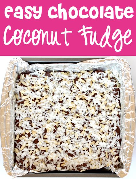 Almond Joy Fudge, Coconut Fudge Recipe Condensed Milk, Almond Joy Fudge Recipe, Almond Fudge Recipe, Coconut Fudge Recipe, Healthy Fudge Recipe, Seasoned Nuts, Coconut Fudge, Easy Fudge Recipe