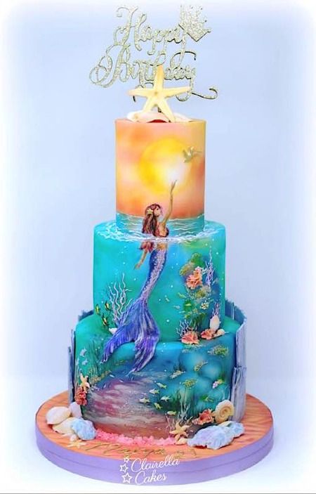 Cake Wrecks - Home - Fantastic Sweets (and How to Find Them) Crazy Wedding Cakes, Mermaid Birthday Cakes, Cake Wrecks, Sea Cakes, Tiered Cake, Mermaid Cakes, Crazy Cakes, Disney Cakes, Painted Cakes