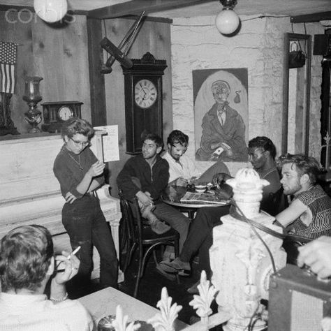 Beatnik coffee shop Beatnik Art, Beatnik Style, Beat Generation, House Keeping, Julius Caesar, Jack Kerouac, Coffeehouse, Supper Club, Girl Standing