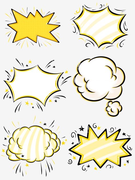 Poster Elements, Cloud Bubble, Paint Explosion, خريطة ذهنية, Bubble Bubble, Element Illustration, Bullet Journal Banner, Doodle Frame, Bg Design