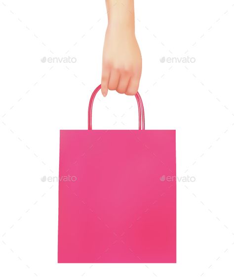 Hand Holding Shopping Bag Bag Vector Illustration, Bag Illustration, 3d Modelling, Hand Holding, Fantasy Character Design, Vector Graphics, Pose Reference, Holding Hands, Ted Baker Icon Bag