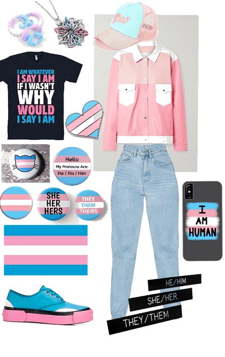 Transgender Pride Outfit | ShopLook Pride Outfit Ideas Men, How To Be More Feminine Tips, Pride Outfit Ideas, Lgbtq Outfit, Bi Fashion, Trans Outfit, Transgender Outfits, Lgbtq Quotes, Trans Boys