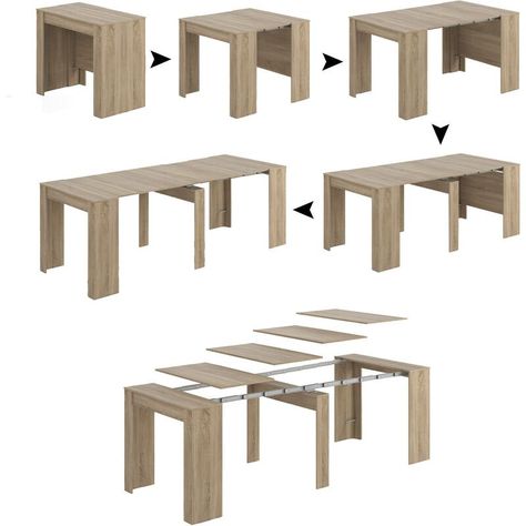 Mobilier d'intérieur > Meuble d'entrée > Console DMORA, Table - console extensible jusqu'à 237 cm avec compartiment pratique pour les rallonges. Console élégante en panneau de particules et MDF, des typologies de bois durables et sans défauts naturels grâce à la grande finition en phase de production. La table est extensible jusqu'à 237 cm grâce au système d'ouverture pratique qui vous permet de placer jusqu'à 4 extensions pour augmenter ses dimensions. Les extensions peuvent être insérées en to Cheap Dining Tables, Large Dining Room Table, Table Console Extensible, Console Extensible, White Console Table, Simple Desk, Table Console, Large Dining Room, Table Extensible