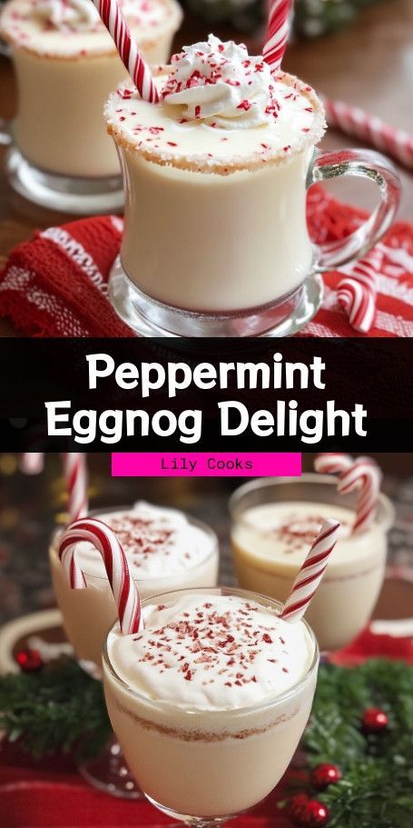 Peppermint Eggnog Delight: A Festive Holiday Treat Experience the ultimate holiday indulgence with this Peppermint Eggnog Delight. Rich, creamy, and infused with a refreshing peppermint twist, this festive beverage is perfect for warm gatherings and cozy nights. Treat your taste buds to a delightful seasonal twist on a classic favorite. Peppermint Eggnog, Eggnog Drinks, Classic Eggnog, Christmas Goodies, Festive Holiday, Cozy Winter, Party Inspiration, Holiday Treats, Fun Drinks