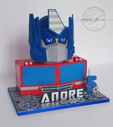 Optimus Prime Head, Prime Cake, Optimus Prime Cake, Transformers Birthday Cake, Transformers Party, Transformers Cake, Transformers Birthday Parties, Transformers Birthday, Transformer Party