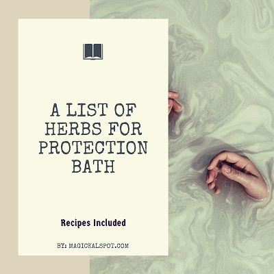 Protection Bath Recipe, Bath Plants, List Of Herbs, Herbs For Protection, Spiritual Baths, Magickal Herbs, Witch Herbs, Protection Bath, Types Of Herbs