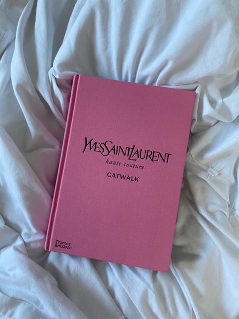 Ysl Pink Aesthetic, Ysl Catwalk, Yves Saint Laurant, Ysl Aesthetic, Saint Laurent Collection, Ysl Fashion, Yves Saint Laurent Paris, Soft Pink Theme, Pink Books