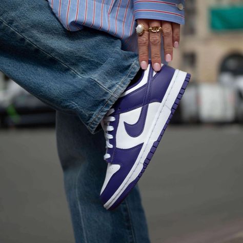 Dunk Low Court Purple, Low Dunks, Nike Dunk Low, Dunk Low, Nike Cortez Sneaker, Nike Jordan, Nike Dunks, Pretty Shoes, Sneakers Nike