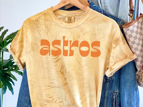 Astros Shirt, Houston Astros Shirts, Astros Team, Simple Luxury, Tie Dye Colors, Shirt Tie, Color Pairing, Womens Tie, Houston Astros