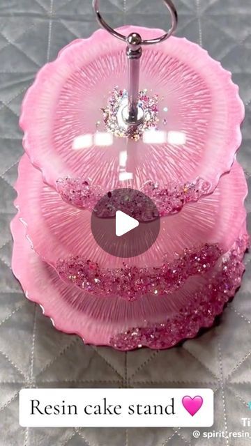 Resin Art Cake Stand, Resin Cake Stand Ideas, Resin Cake Stand, Birthday Cake Stand, How To Make Resin, 3 Tier Cake Stand, Instagram Cake, Resin Crafts Tutorial, Cake Platter