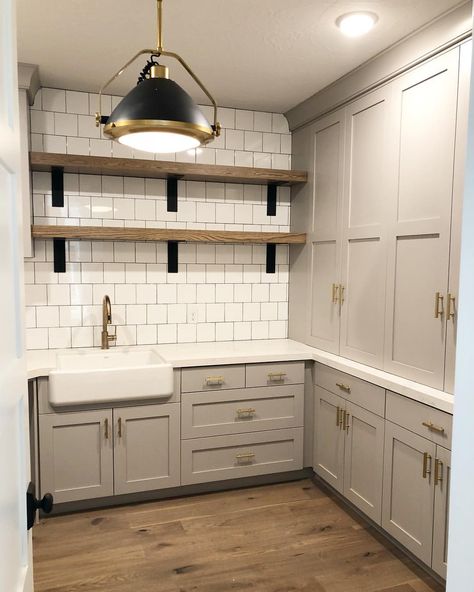 BECKI OWENS—A progress shot from our #villabonitaproject laundry room! Love this @lampsplus pendant! Laundry Room Paint, Becki Owens, Farmhouse Laundry Room, Gray Cabinets, Laundry Room Remodel, Room Paint Colors, Laundry Room Storage, Butler's Pantry, Laundry Mud Room