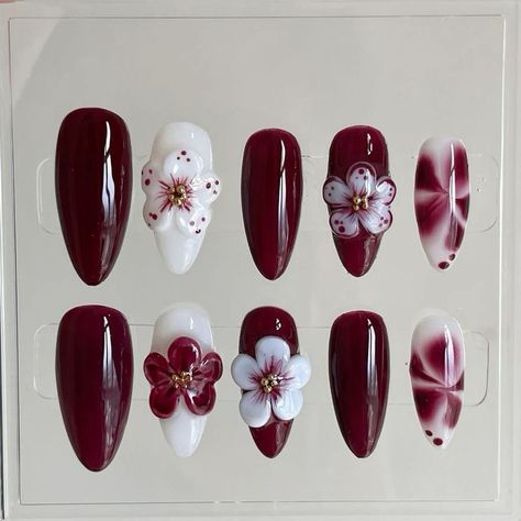 Nail Art Designs 3d Flowers, Simple Nail Stickers, Nails Design 3d Flowers, 3d Art On Nails, 3d Nail Art Design, Nails With 3d Designs, Nails Flowers Designs, 3 D Nail Art Design, Gel Flower Nail Designs