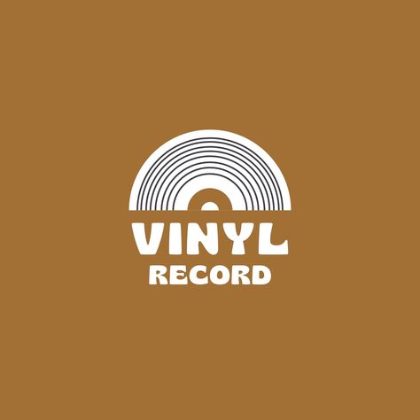 Music Record Label Logo, Music Cafe Logo, Vinyl Logo Design, Record Logo Design, Music Label Logo Design, Record Company Logo, Record Store Branding, Record Store Logo, Music Company Logo