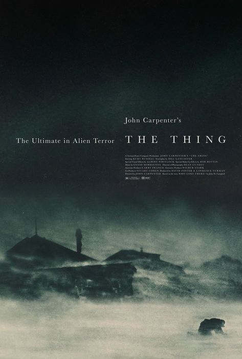 The Thing Movie Poster, Scene Composition, Moody Room, The Thing 1982, Iconic Movie Posters, Classic Poster, Film Poster Design, Horror Posters, John Carpenter