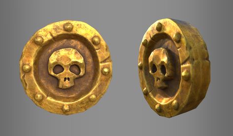 ArtStation - Pirate Coin, Kerri Targett Coin Concept Art, Pirate Props, Metal Drawing, Pirate Coins, Coin Games, Coin Icon, Game Textures, Pirate Games, Props Concept