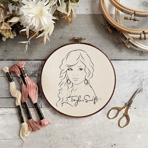 Taylor Swift Embroidery Pattern Taylor Swift Embroidery Pattern, Taylor Swift Embroidery, Taylor Swift Delicate, Embroidery Hoop, Digital Download Etsy, Swift, Embroidery Patterns, Hand Embroidery, Taylor Swift