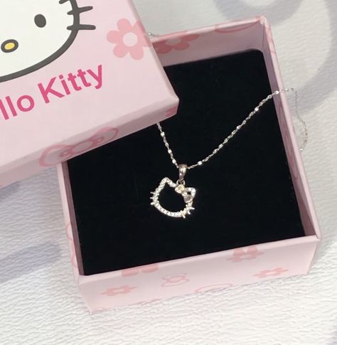 Hello Kitty Diamond, Kitty Necklace, Diamond Pendant Necklace, Diamond Pendant, Hello Kitty, Kitty, Ships, Pendant Necklace, Chain