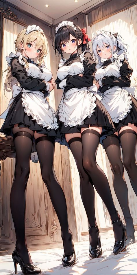 Maid Pose, Maid Girl, Pee Pee, Anime Maid, Maid Outfit, 5 Anime, Cute Cosplay, Anime Girlxgirl, Blow Your Mind