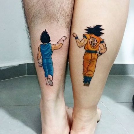 Dragon Ball Z Tattoo, Dbz Tattoo, Brother Tattoos, Z Tattoo, Dragon Ball Tattoo, Small Tattoos Simple, Back Of Shoulder Tattoo, Tattoo Flash Sheet, Matching Couple Tattoos