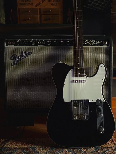 #black #telecaster #fenderguitars Black Fender Telecaster, Telecaster Aesthetic, Black Telecaster, Fender Telecaster Black, Music Obsession, Guitar Aesthetic, Guitar Cake, Home Lab, Music Therapist