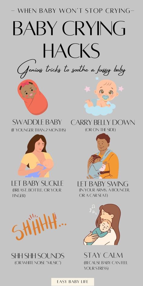 Desperate to know what to do for a crying baby? Try these baby crying hacks right now, and thank me later! :-) These baby tips and mom hacks are perfect for first-time parents to help baby stop screaming. If your newborn baby won't stop crying, has tummy pain or even colic, these are ways to calm your infant. Soothe older babies and over-tired infants, too.  Must-know baby care tips, baby help, baby basics, newborn baby tips, baby advice, new mom tips. What To Do With Newborn, First Time Mom Tips Parenting, Holistic Baby Care, Infant Hacks, Newborn Tips New Moms, Circumcision Care Newborn, First Time Mom Tips, Getting Baby To Sleep, New Mom Tips