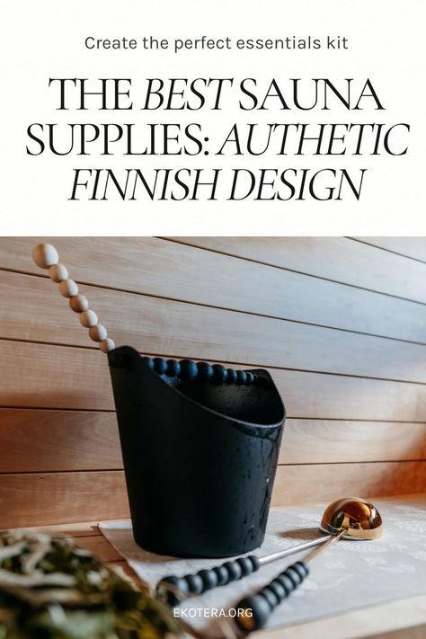 No-one can do sauna quite like the Finns. For them, sauna is a century-old practice that is as alive and well today as ever. So what better place to turn to when searching the best sauna accessories for your ultimate sauna kit? 🌲🇫🇮 We list the 10 best sauna accessories, authentic Finnish design AND sustainable! They represent the finest of the modern sauna movement. Click to read! Finnish Sauna | Nordic Design | Sauna Supplies | Lapland | Wellness Tips Sauna Accessories Products, Sauna Accessories Ideas, Sauna Aesthetic, Modern Saunas, Sauna Kit, Sauna Diy, Dry Sauna, Sauna Accessories, Finnish Sauna