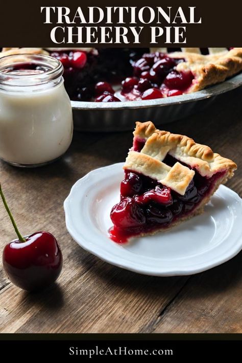 Fresh Cherry Pie, Fresh Cherry Recipes, Yummy Pie Recipes, Homemade Cherry Pies, Cherry Pie Recipe, Sour Cherries, Cherry Season, Sweet Treats Desserts, Homemade Sweets