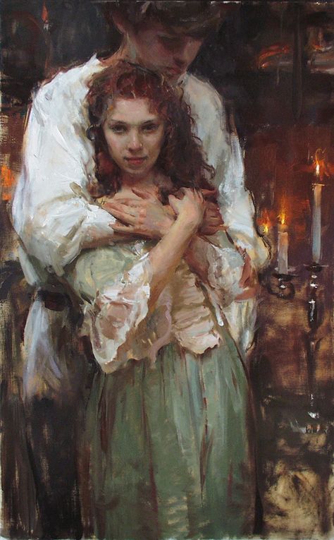 Le Boheme by Dan Gerhartz, 48 x 30 Daniel Gerhartz, Art Et Illustration, Romantic Art, Classical Art, Figurative Art, Beautiful Paintings, Classic Art, Aesthetic Art, Love Art