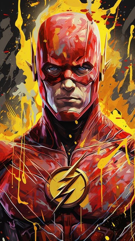 Superhero Art Drawing, Character Art Painting, Attitude Wallpaper, Marvel Fabric, Images Pop Art, Background Effect, Painting Of A Man, Flash Costume, Face Wallpaper