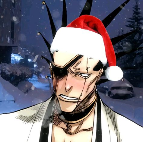 Kenpachi Zaraki Pfp, Bleach Christmas Pfp, Icon Christmas, Kenpachi Zaraki, Christmas Pfp, Tiktok Ideas, Bleach Fanart, Anime Christmas, Bleach Characters