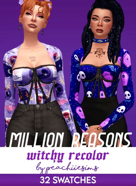 Million Reasons Corset Top; a witchy recolor | peachiiesims on Patreon Sims 4 Cc Maxis Match Corset Top, Sims 4 Cc Simblreen, Sims Fashion, Sims 4 Cas Mods, Sims 4 Cc Folder, Sims 4 Teen, Sims 4 Characters, Sims4 Clothes, Sims 4 Cc Packs